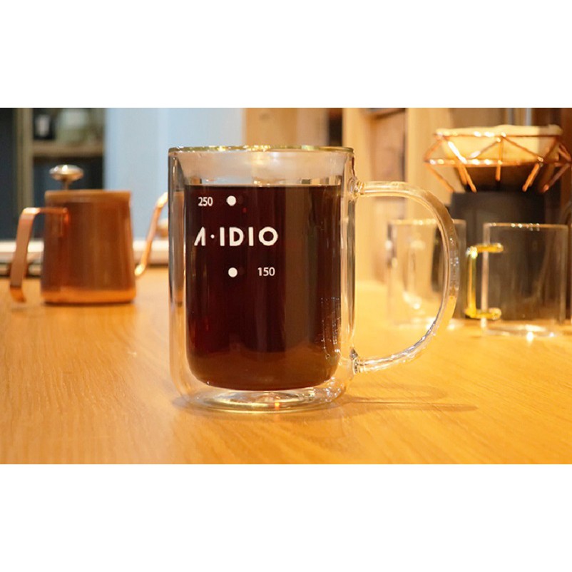 【A-IDIO】雙層隔熱保溫玻璃杯310ml《AIDIO人文咖啡》