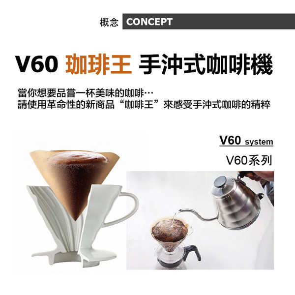 【HARIO】V60咖啡王2-5杯份咖啡機(EVCM-5B-TG)