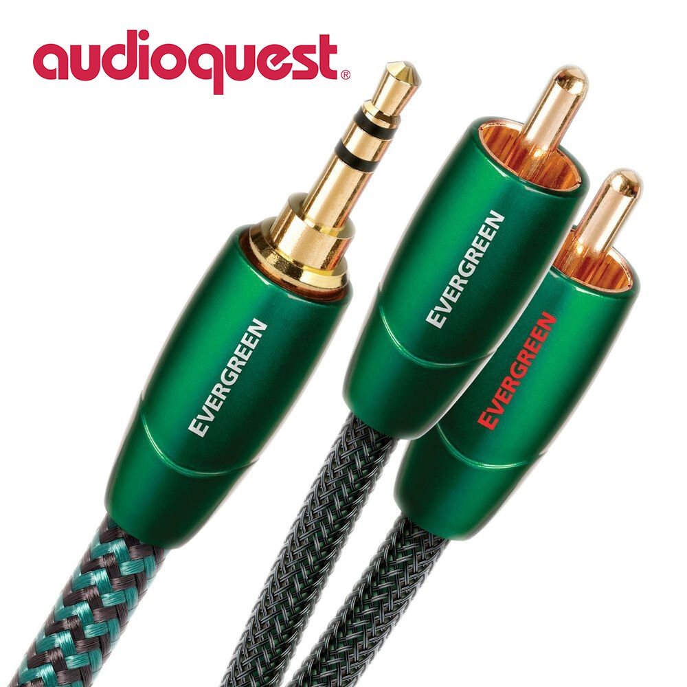 台灣出貨 美國線聖 Audioquest Evergreen (3.5mm to RCA) 訊號線 1.0m