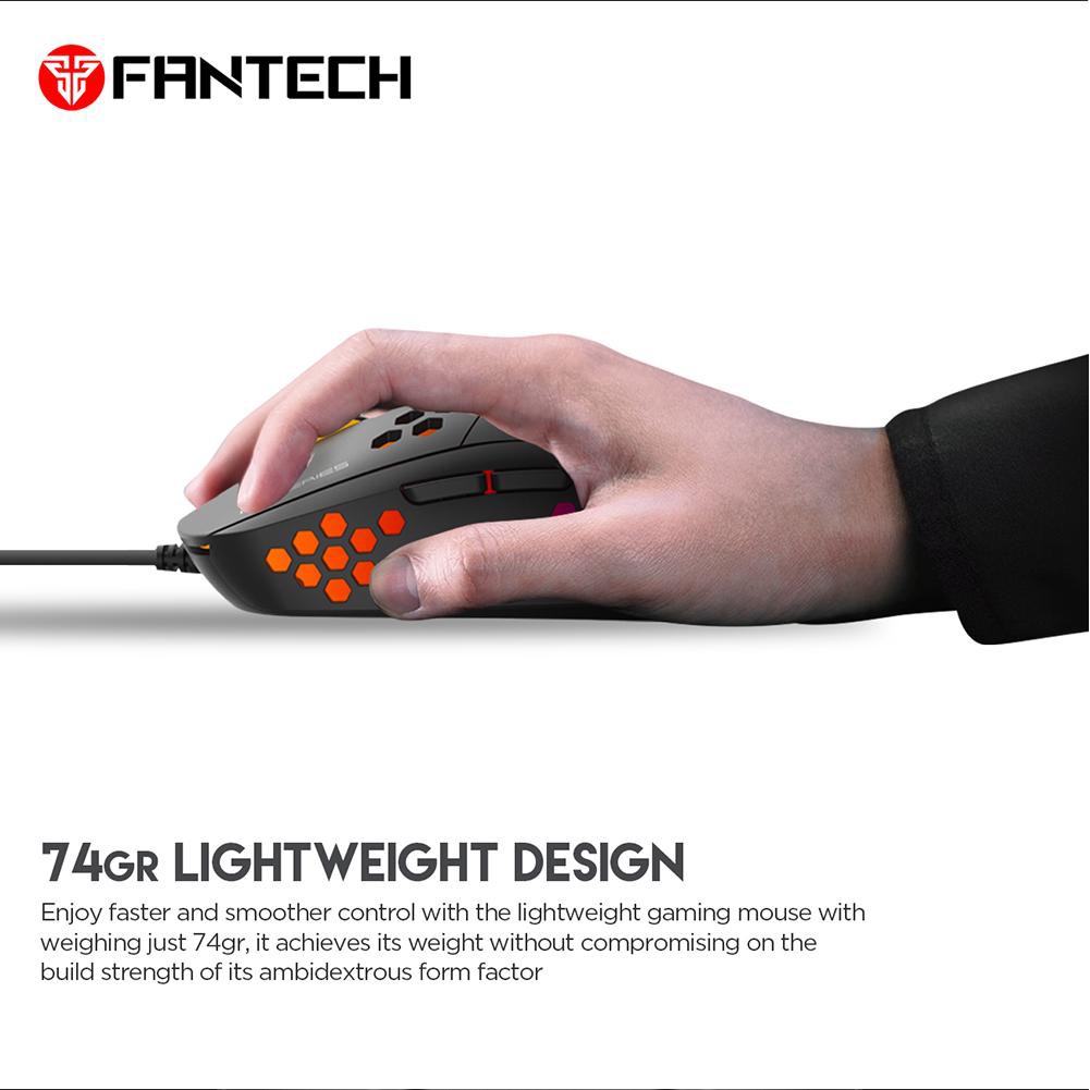 FANTECH HIVE UX2 電競滑鼠 74gr輕量級/蜂巢設計/3360微動