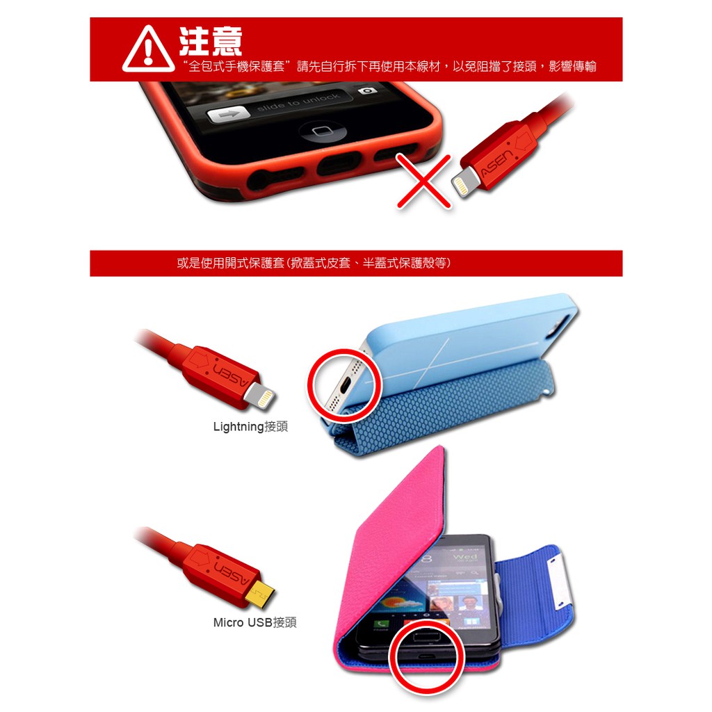 ASEN USB 2.0 Micro 對 Micro (OTG) AVANZATO工業級線材X-LIMIT系列 - 1M