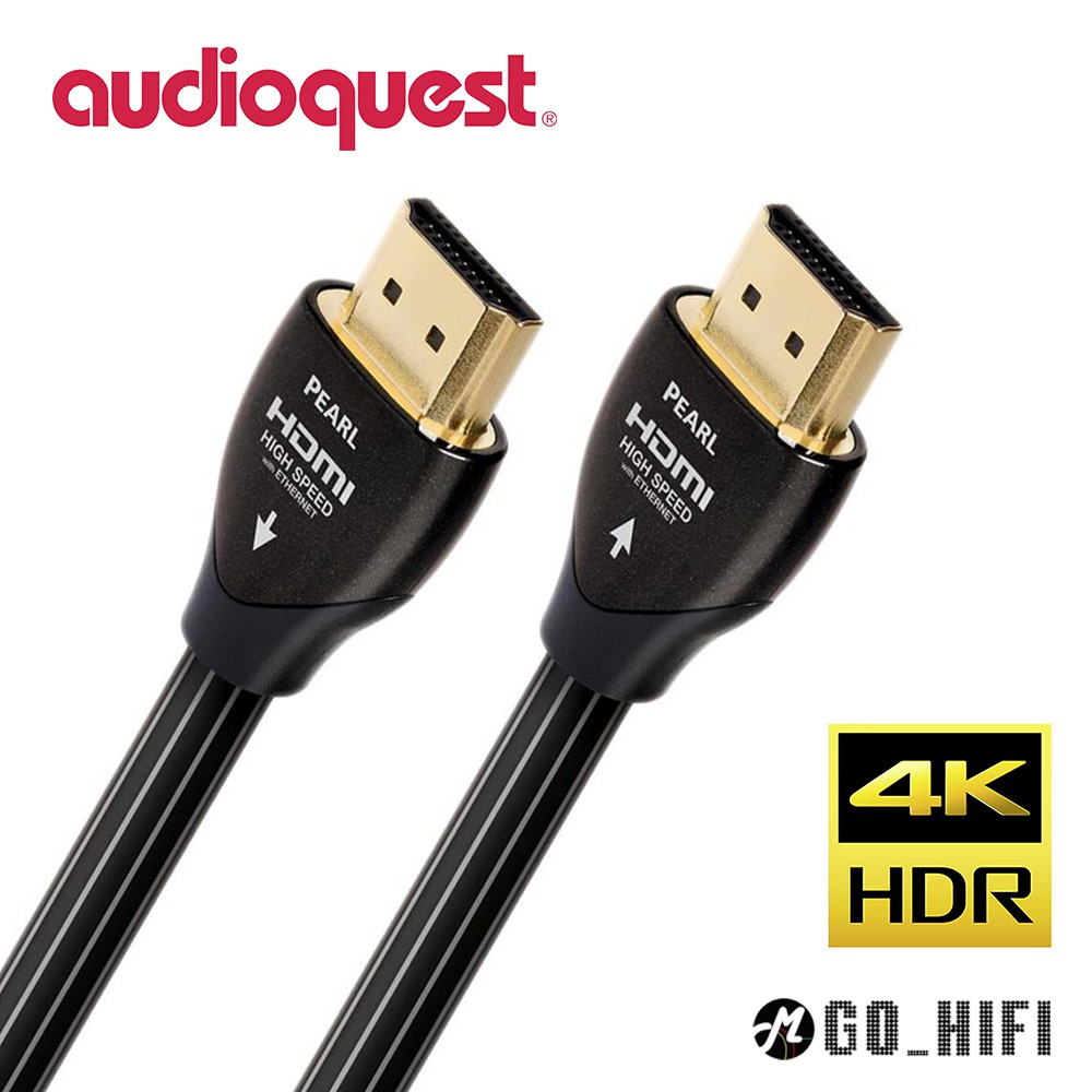 台灣出貨 ★支援真4K HDR 美國線聖 Audioquest HDMI Pearl 珍珠 支援4K 3D 1.5M