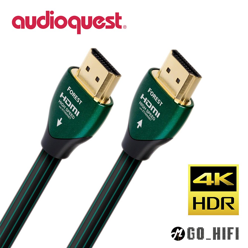 台灣出貨 ★支援真4K HDR 美國線聖 Audioquest HDMI Forest 森林 支援4K 3D 1.5M