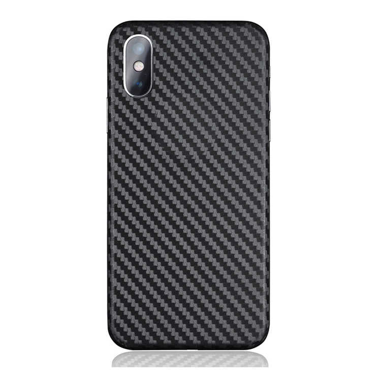 【Apple】iPhone XR X Xs Max 3D熱彎曲面 碳纖維滿版防刮背貼 背膜 保護貼
