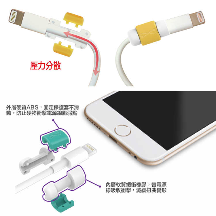 蘋果原廠線 彩色保護套 Apple Lightning iPhone充電線 傳輸線 i線套 顏色隨機