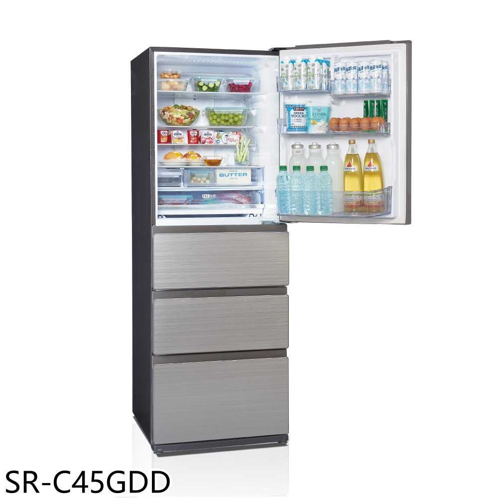《滿萬折1000》聲寶【SR-C45GDD】450公升四門變頻冰箱(含標準安裝)