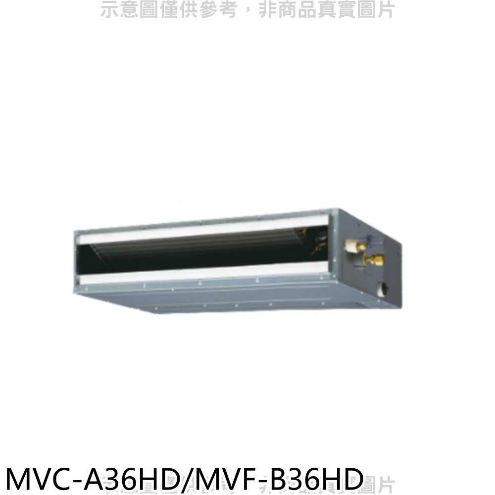 《可議價》美的【MVC-A36HD/MVF-B36HD】變頻冷暖吊隱式分離式冷氣5坪(含標準安裝)