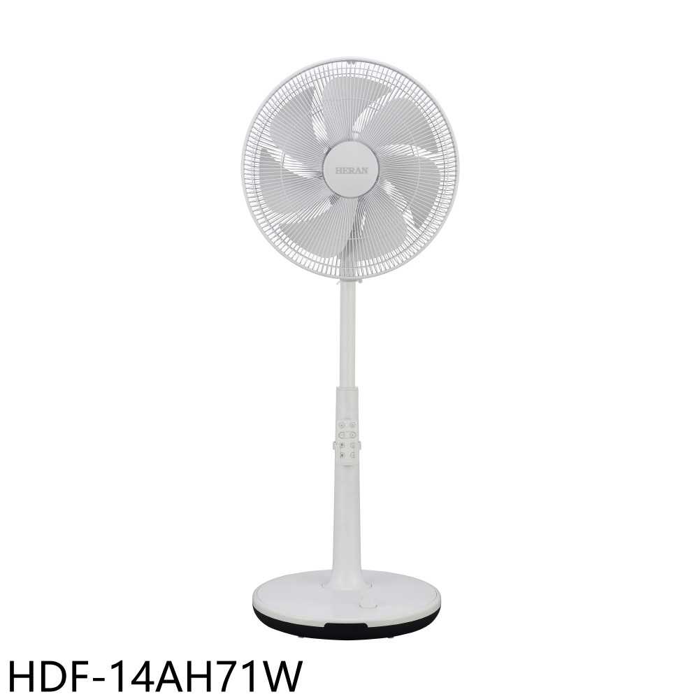 《滿萬折1000》禾聯【HDF-14AH71W】14吋智慧聯網變頻DC電風扇