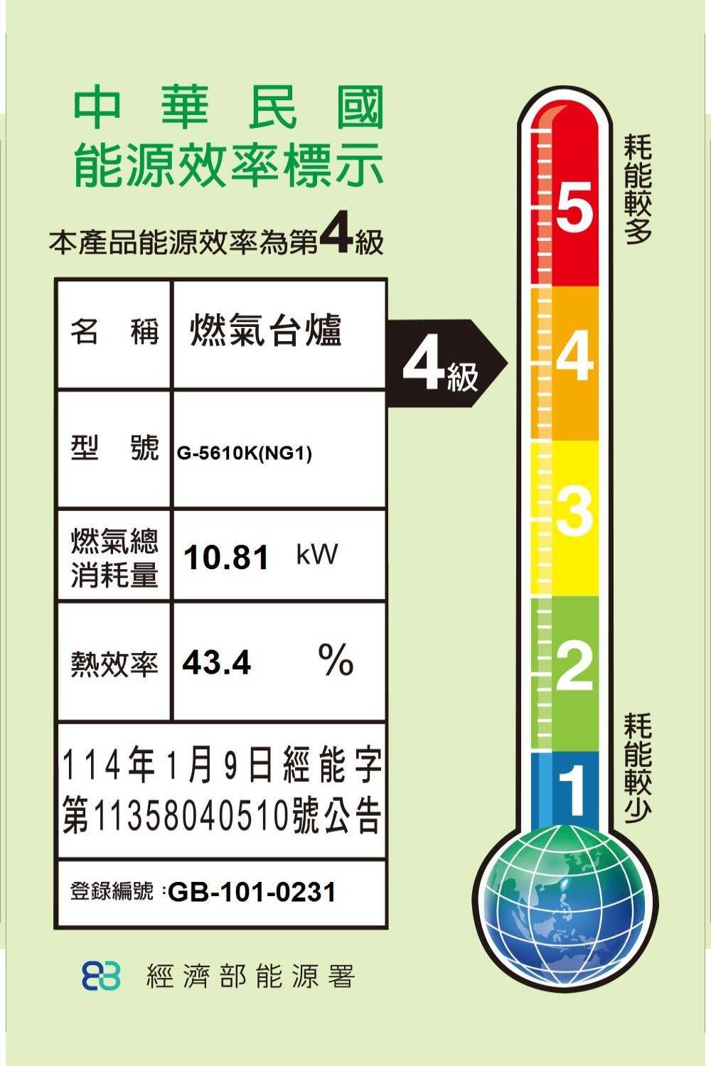 櫻花【G-5610KSN】雙口台爐(與G-5610KS同款)瓦斯爐天然氣(全省安裝)
