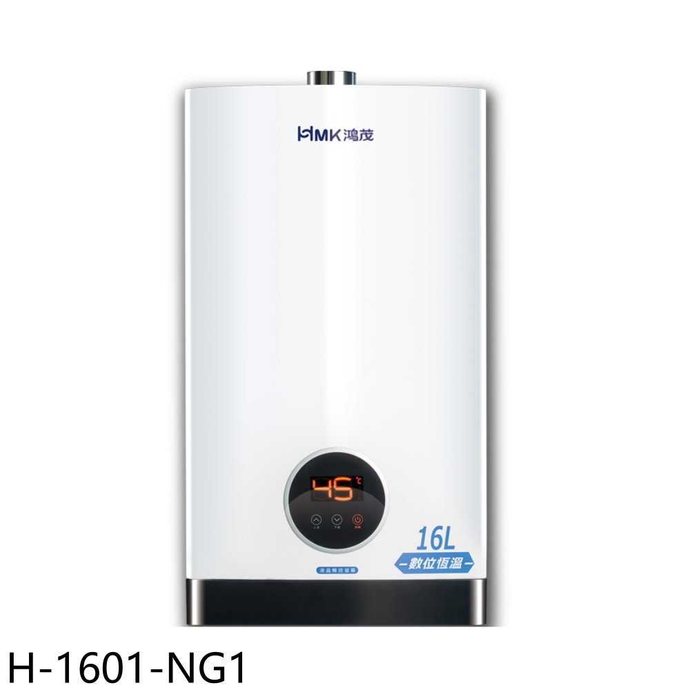《滿萬折1000》鴻茂【H-1601-NG1】13公升強制排氣屋內型FE式熱水器(全省安裝)