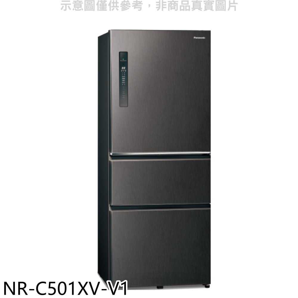 《滿萬折1000》Panasonic國際牌【NR-C501XV-V1】500公升三門變頻絲紋黑冰箱(含標準安裝)