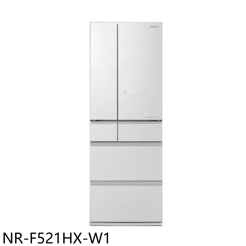 《滿萬折1000》Panasonic國際牌【NR-F521HX-W1】520公升六門變頻翡翠白冰箱(含標準安裝)
