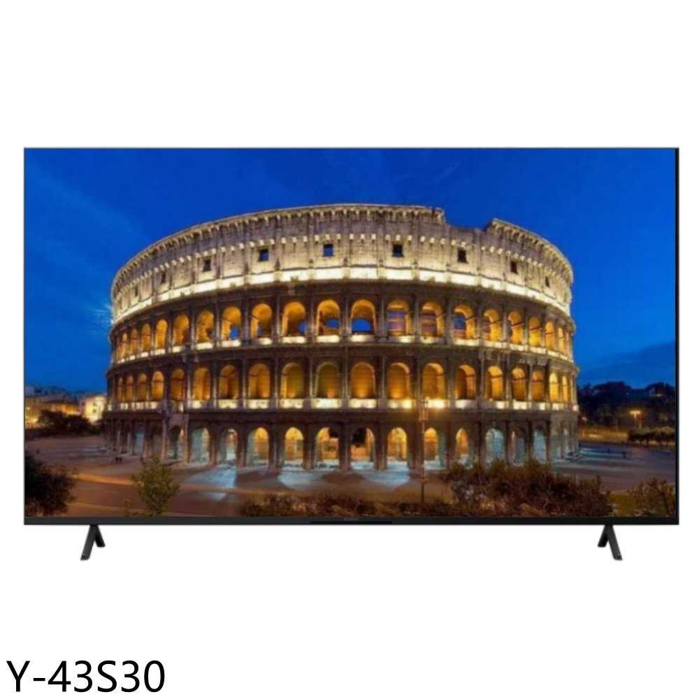 《滿萬折1000》SONY索尼【Y-43S30】43吋連網4K連網智慧顯示器(無安裝)