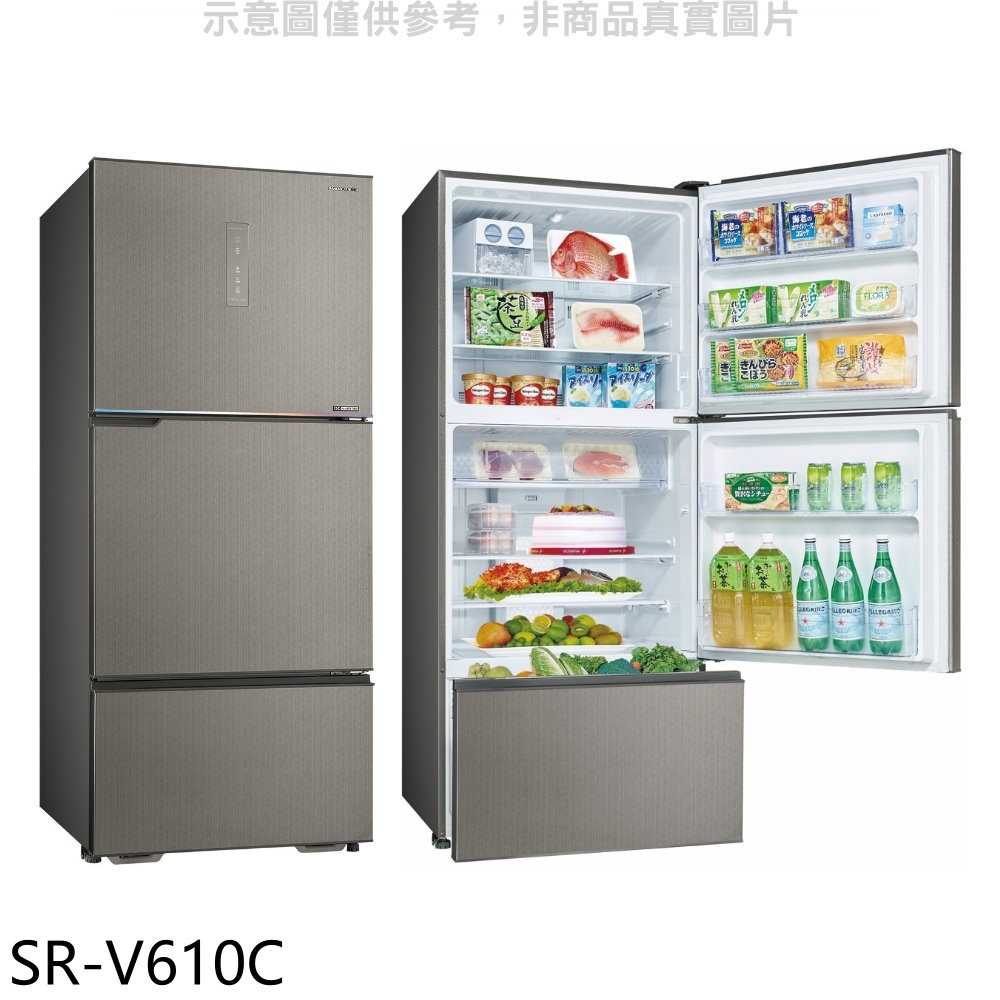 《滿萬折1000》SANLUX台灣三洋【SR-V610C】606公升三門變頻冰箱(含標準安裝).