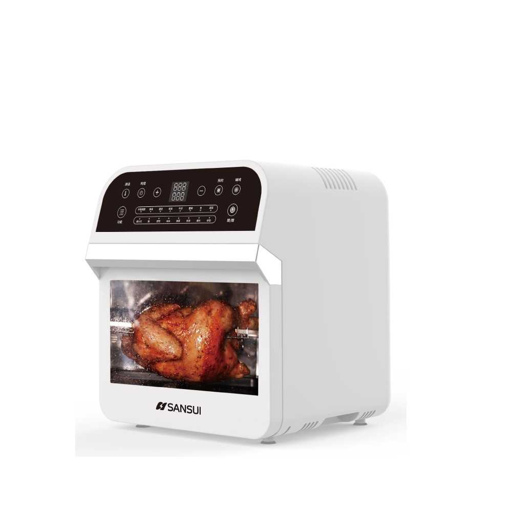 《可議價》SANSUI山水【SAF-553W-W】贈烤箱配件組(轉籠串燒組)白色烤箱