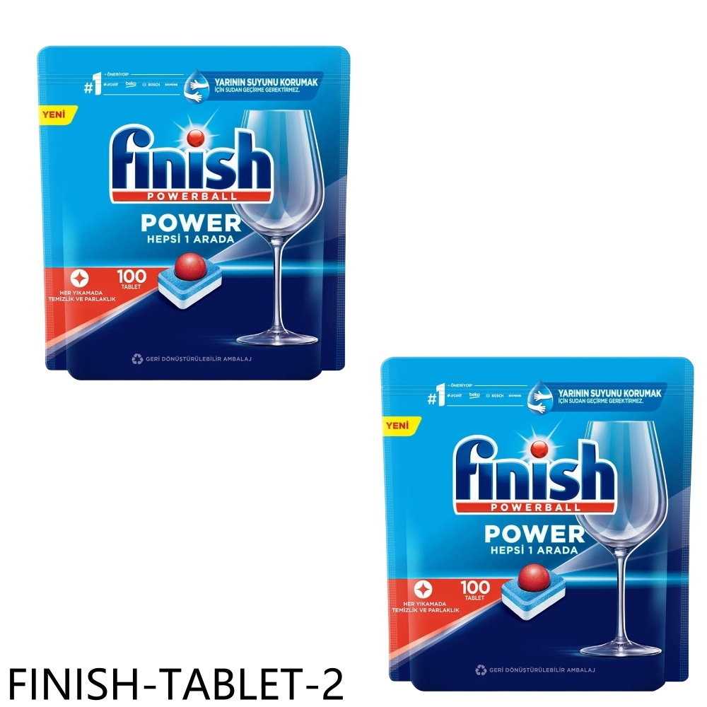 《滿萬折1000》FINISH【FINISH-TABLET-2】洗碗錠200入全效合一洗碗塊洗滌球2盒組洗碗機配件