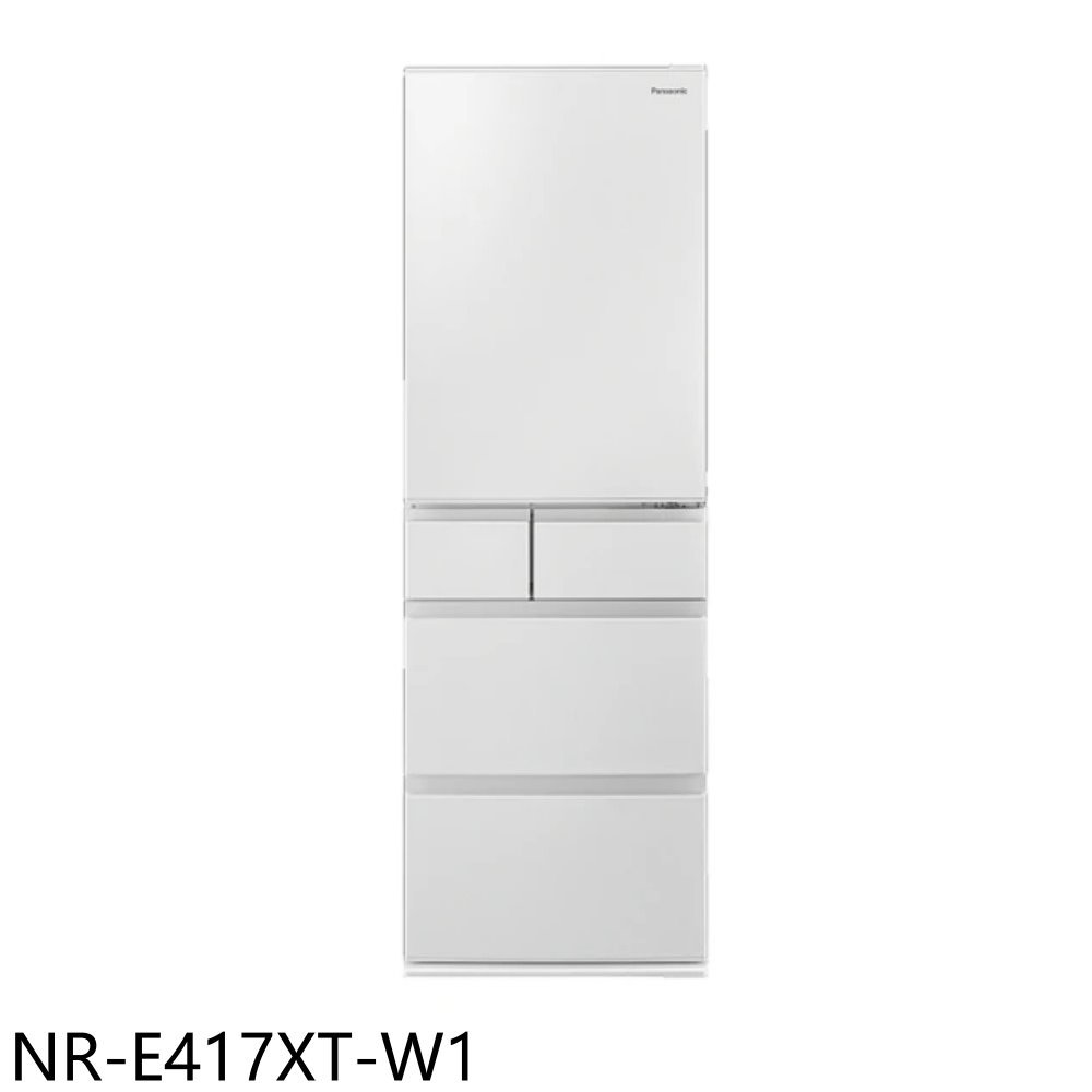 《滿萬折1000》Panasonic國際牌【NR-E417XT-W1】406公升五門變頻冰箱晶鑽白