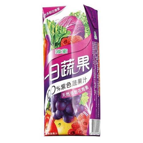 波蜜一日蔬果100%紫色蔬果汁250ml(18入)/箱