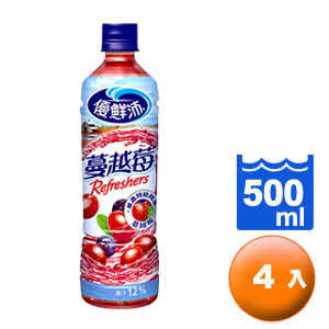 優鮮沛蔓越莓綜合果汁飲料500ml(4入)/組