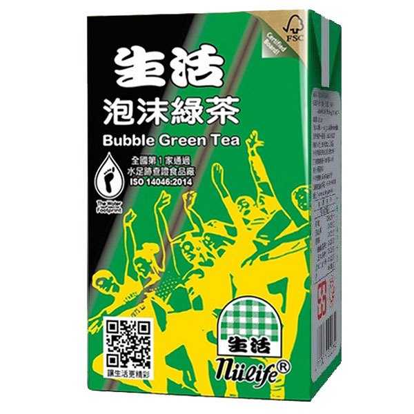 生活 泡沫綠茶 250ml (24入)x3箱