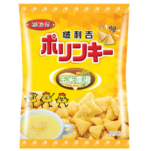 湖池屋 啵利吉三角脆酥-玉米濃湯口味 34g
