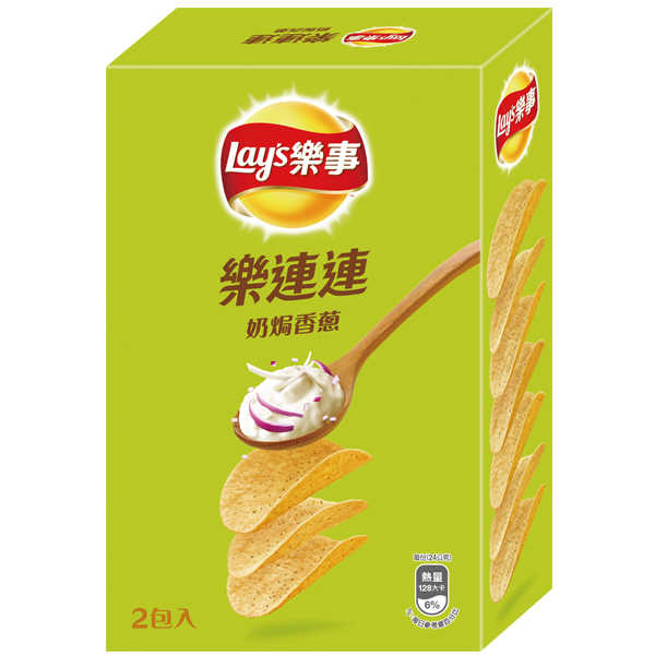 Lay’s樂事新經濟包奶焗香蔥味洋芋片96g(12入)/箱【康鄰超市】