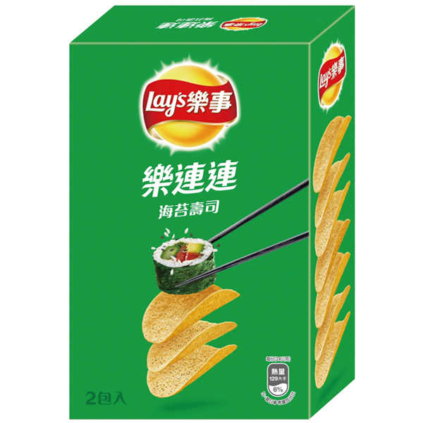 Lay’s樂事新經濟包海苔壽司味洋芋片96g(12入)/箱【康鄰超市】