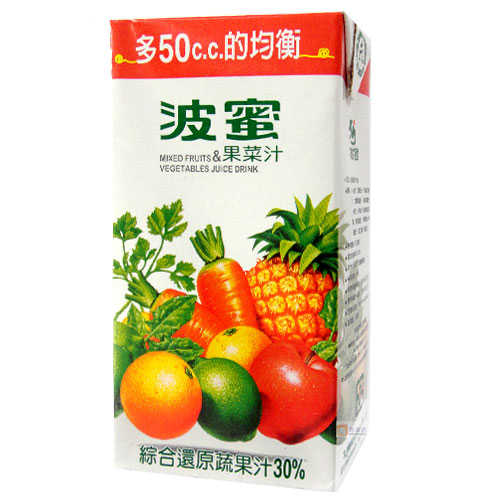 波蜜果菜汁300ml(24入)/箱【康鄰超市】