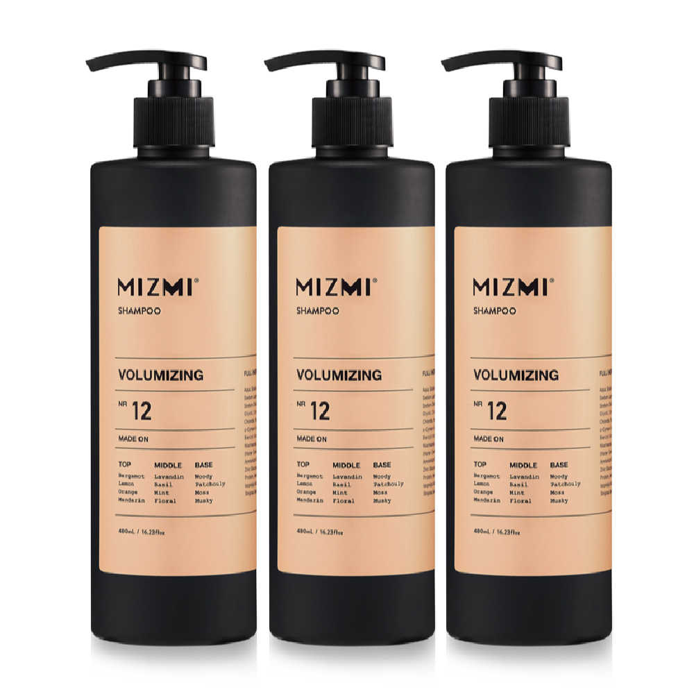 MIZMI洗髮精(控油蓬鬆/水光亮澤/頭皮調理)480ml*3入(共3款）