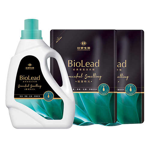 《台塑生醫》BioLead經典香氛洗衣精 璀璨時光＊(1瓶+2包)