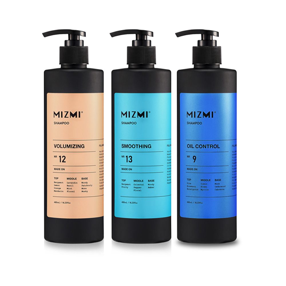 MIZMI洗髮精(控油蓬鬆/水光亮澤/頭皮調理)480ml*3入(共3款）