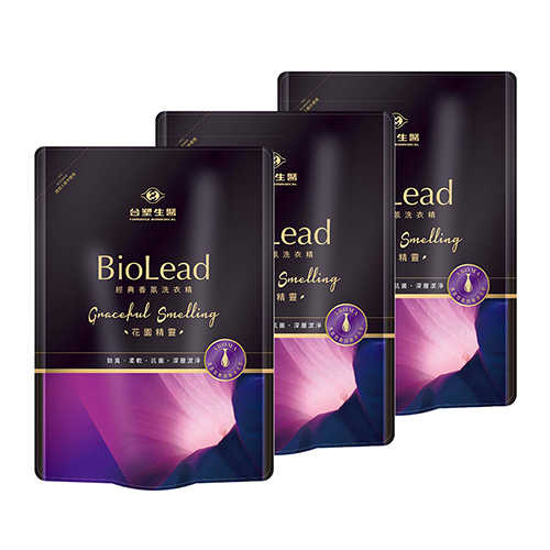 《台塑生醫》BioLead經典香氛洗衣精補充包 花園精靈1.8kg(3包入)