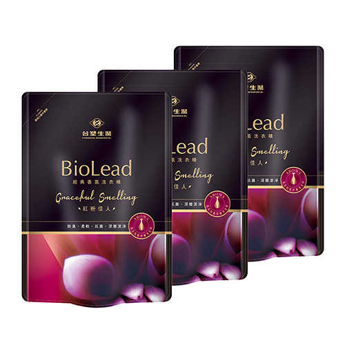 《台塑生醫》BioLead經典香氛洗衣精補充包 紅粉佳人1.8kg(3包入)
