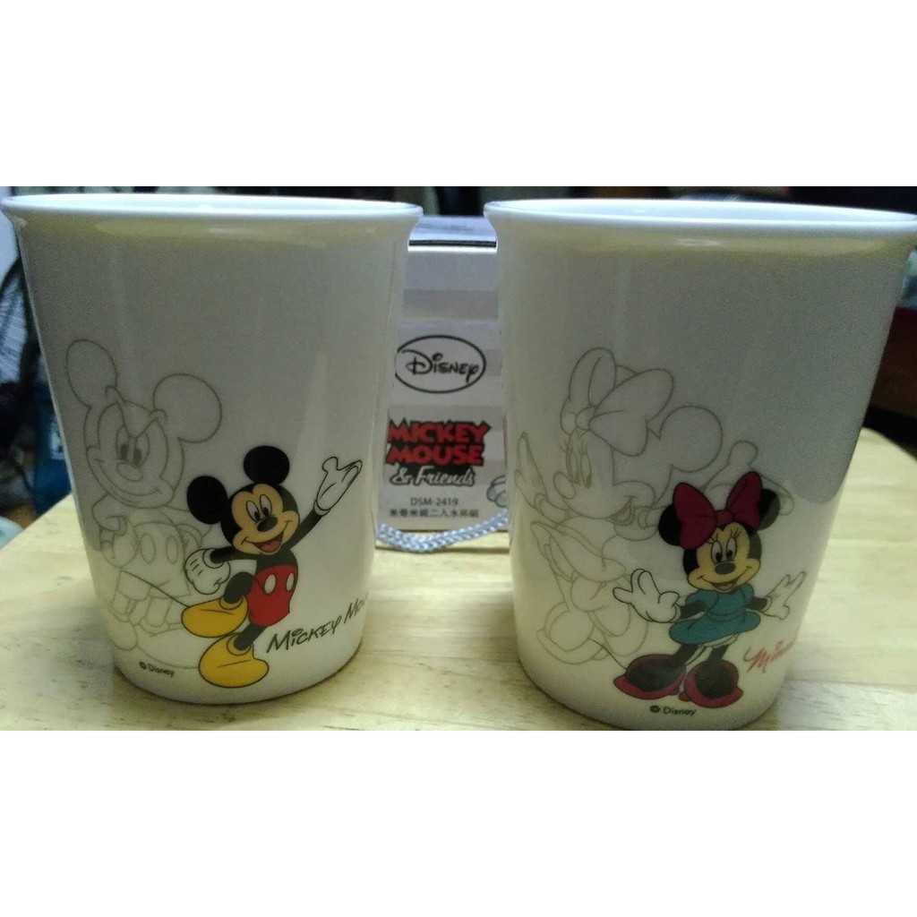 迪士尼 Disney 米奇米妮 二入水杯組 新骨瓷 對杯 情侶 造型 陶瓷杯 Mickey Minn