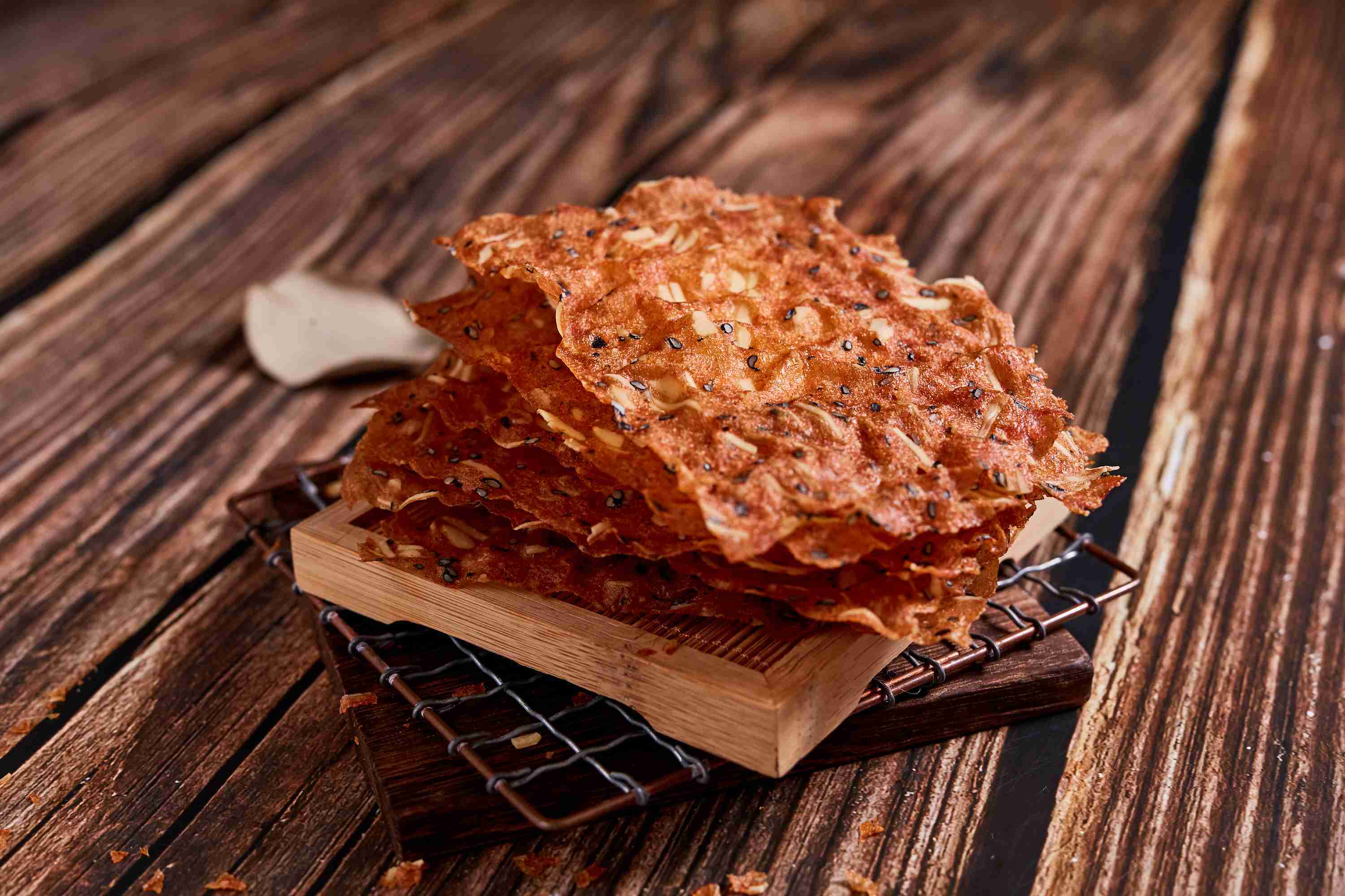 【御品臻】芝麻杏仁香脆肉紙(肉乾)150g