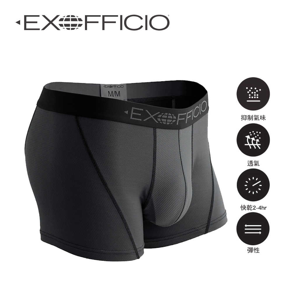 【美國 EXOFFICIO 】超超彈性機能3D貼身平口褲.四角褲3吋