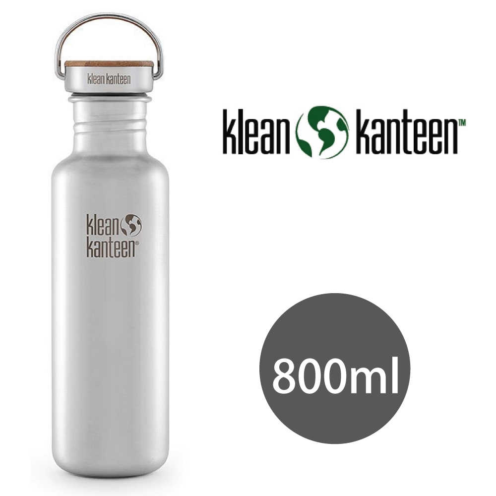 【美國Klean Kanteen】竹片鋼蓋不鏽鋼瓶800ml