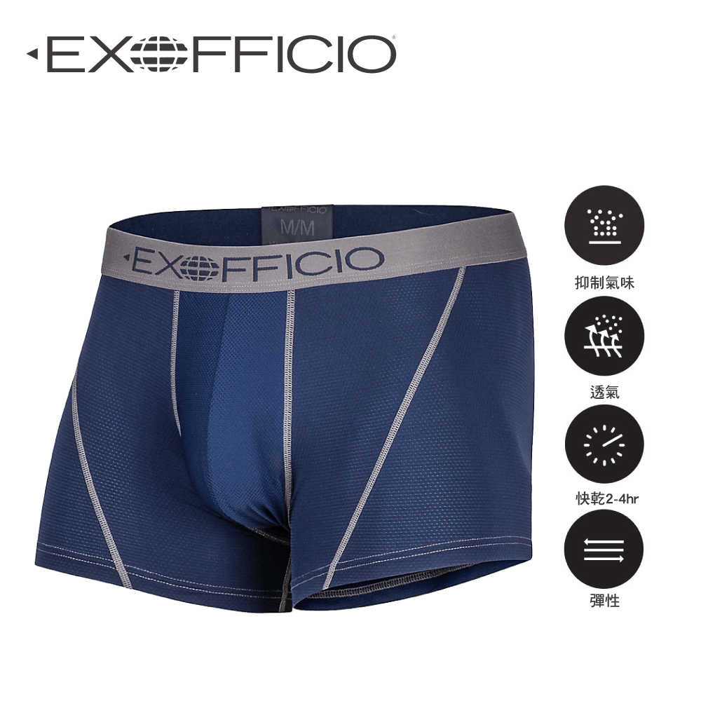 【美國 EXOFFICIO 】超超彈性機能3D貼身平口褲.四角褲3吋