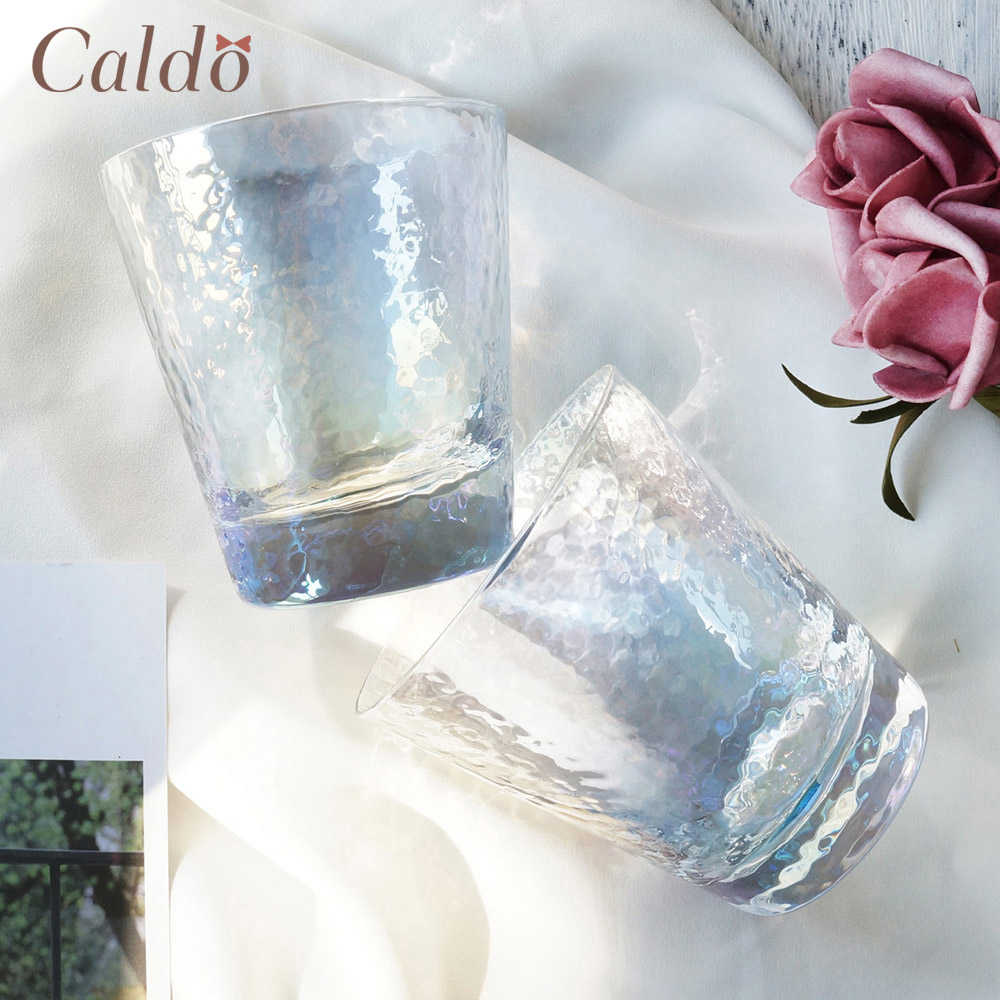 【Caldo卡朵生活】迷幻質感家用耐熱玻璃水杯 350ML