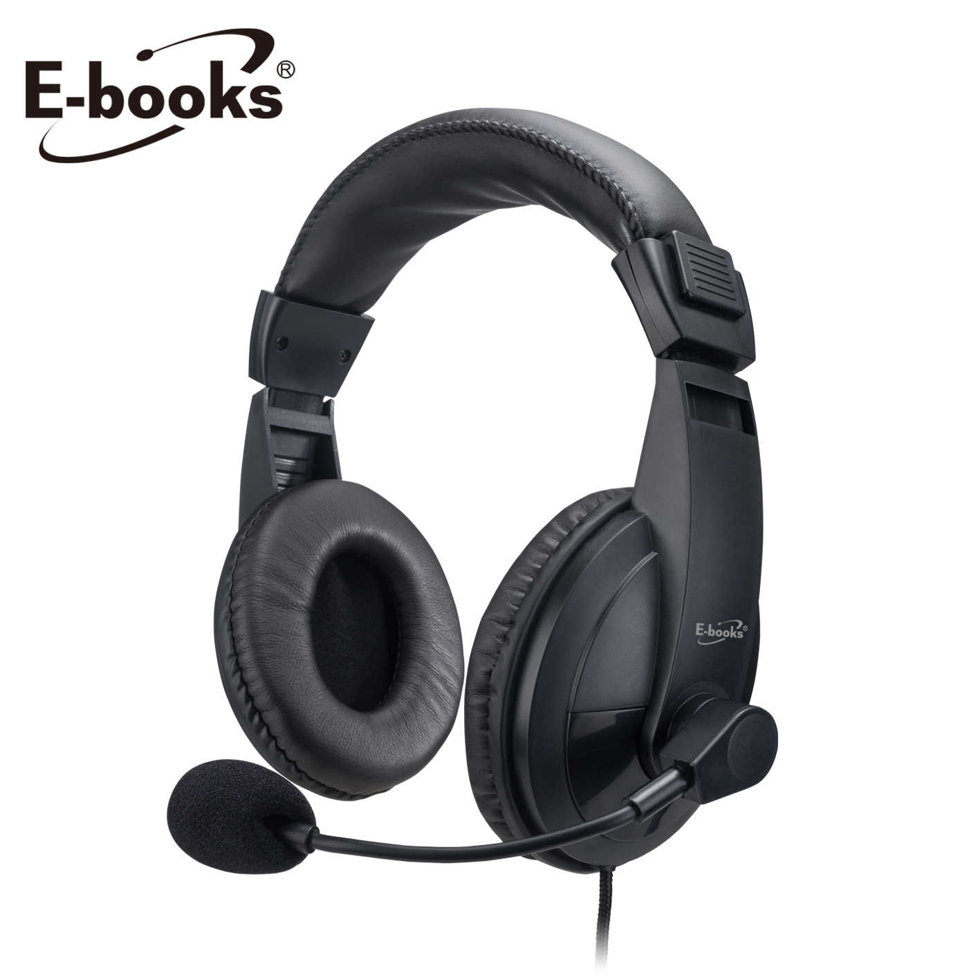 輪播商品：E-books 立體聲頭戴式耳機麥克風-SS30
