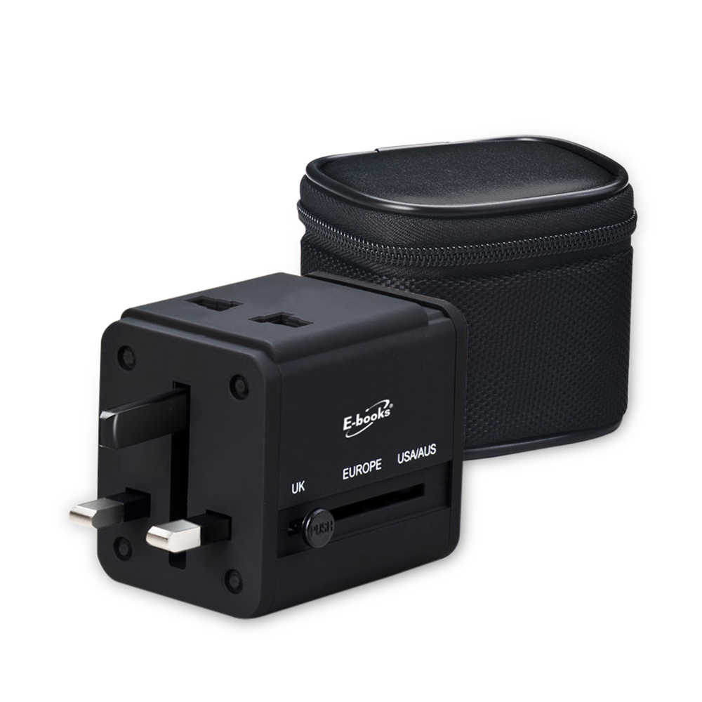 2_E-books B27雙孔USB萬國轉接頭充電器