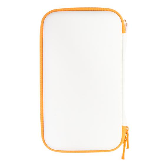 new2DSLL專用 ANSWER EVA薄型硬殼包 可裝主機殼可收納卡帶 白橙色