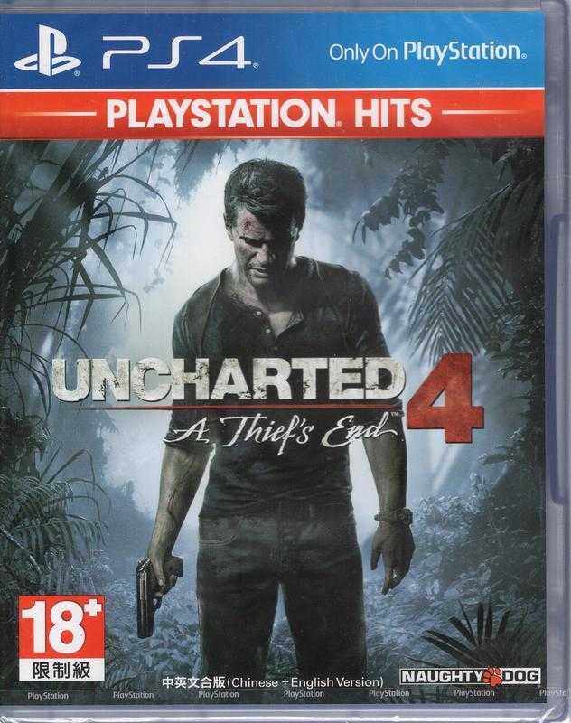 PS4遊戲PlayStation Hits 秘境探險 4 盜賊末路 Uncharted 4 中文亞版