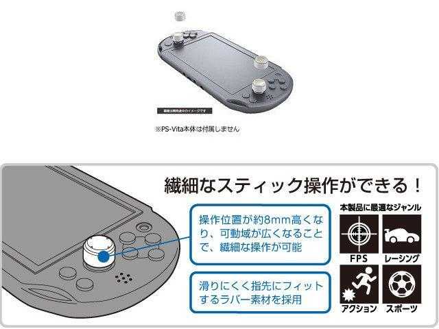PSV用 CYBER日本原裝 類比套 高帽套 加強操作 纖細 FPS專用 動作遊戲 賽車 2種款式 黑色款