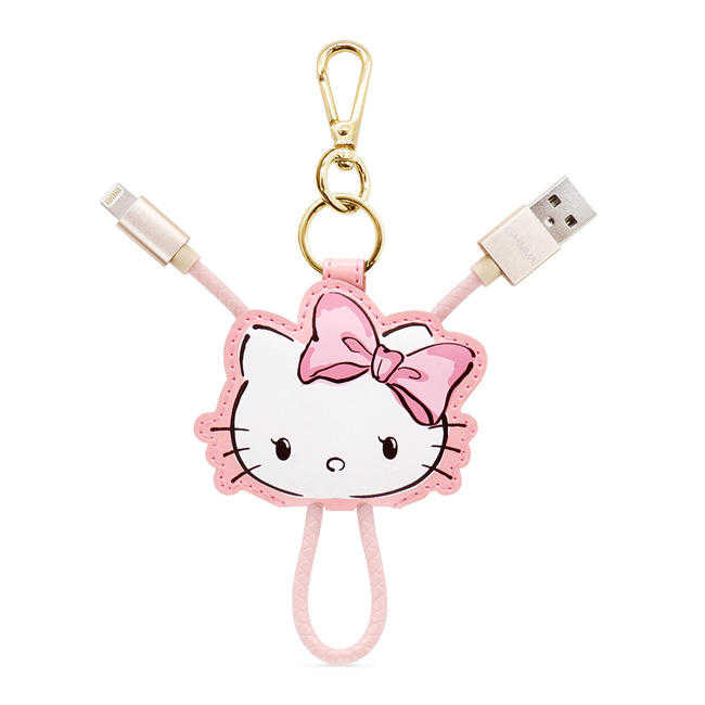 永澄GARMMA Hello Kitty Apple Lightning皮革吊飾傳輸線 甜美款