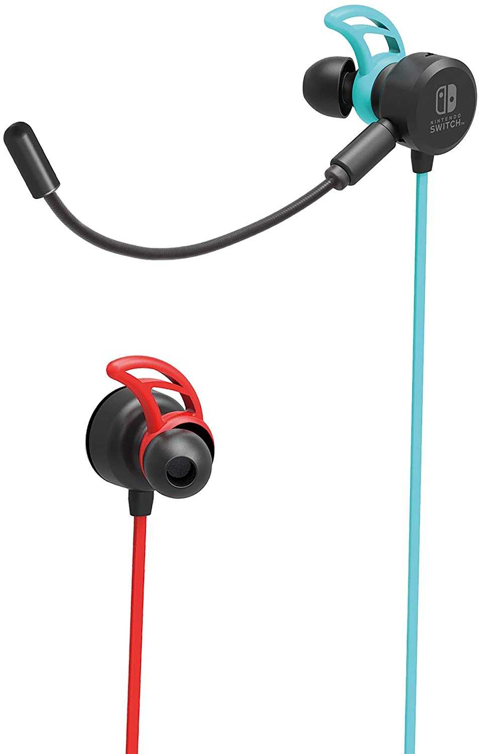 現貨中Switch周邊HORI 入耳式有線耳機麥克風NSW-159 紅藍款【板橋魔力