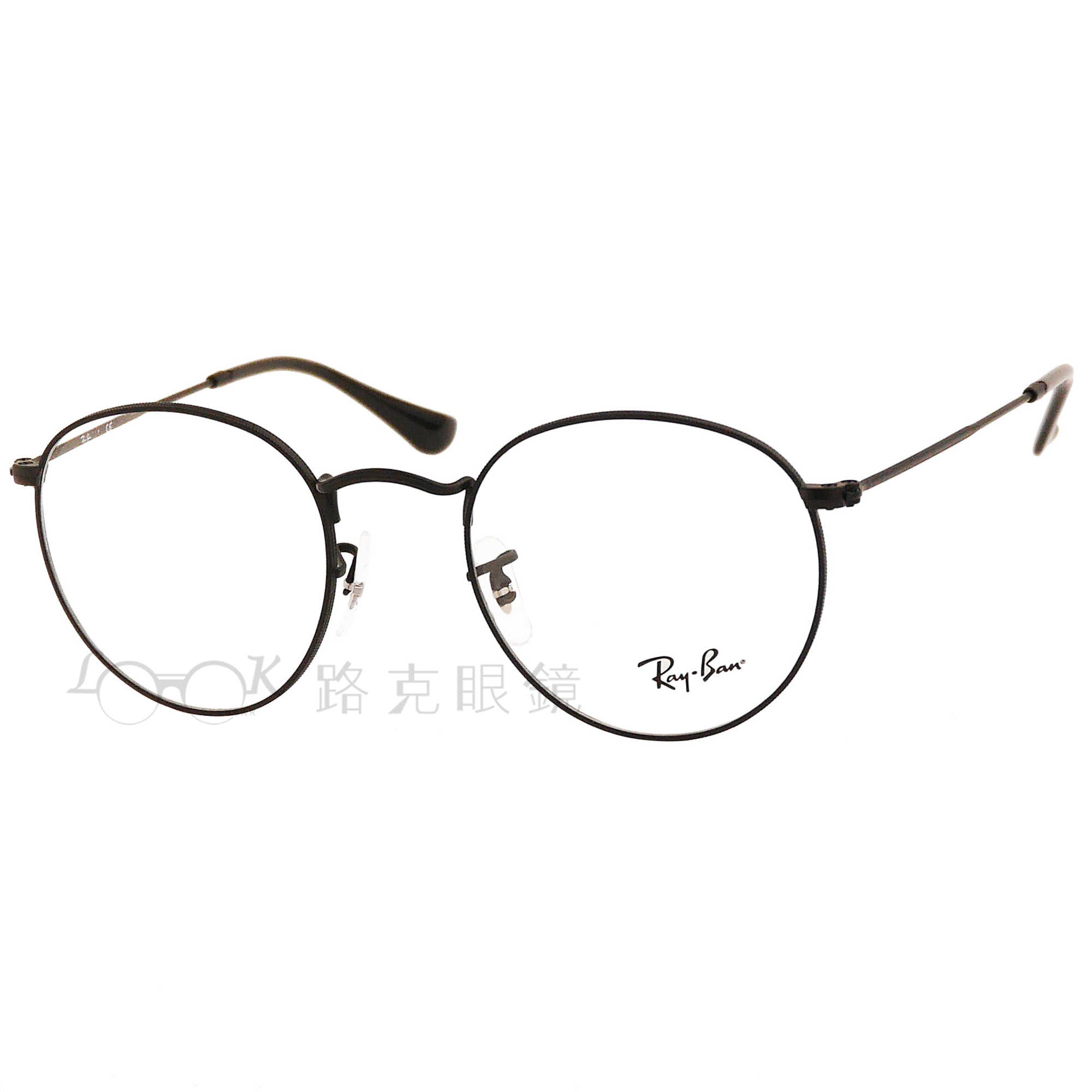 【LOOK路克眼鏡】 Ray Ban 雷朋 光學眼鏡 黑 復古 金屬 圓框 RB3447V 2503