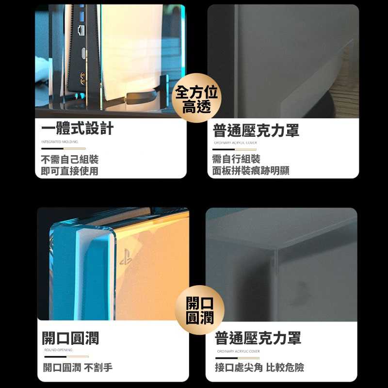 【就是要玩】PS PS5 配件 主機透明防塵罩 高清 數位版 光碟版 通用 壓克力 防塵罩 防塵 展示 透明 展示罩