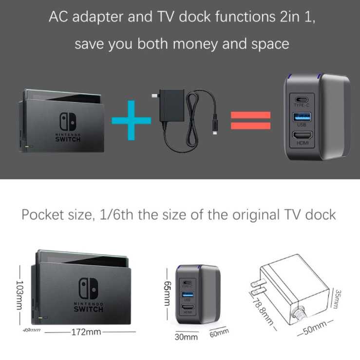 【就是要玩】NS Switch 影像轉換器 DOCK 螢幕 影像 轉換 電視 轉接器 轉換器 插頭 TV 底座 轉接