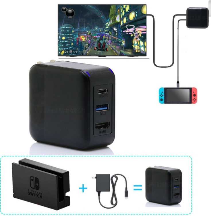 【就是要玩】NS Switch 影像轉換器 DOCK 螢幕 影像 轉換 電視 轉接器 轉換器 插頭 TV 底座 轉接